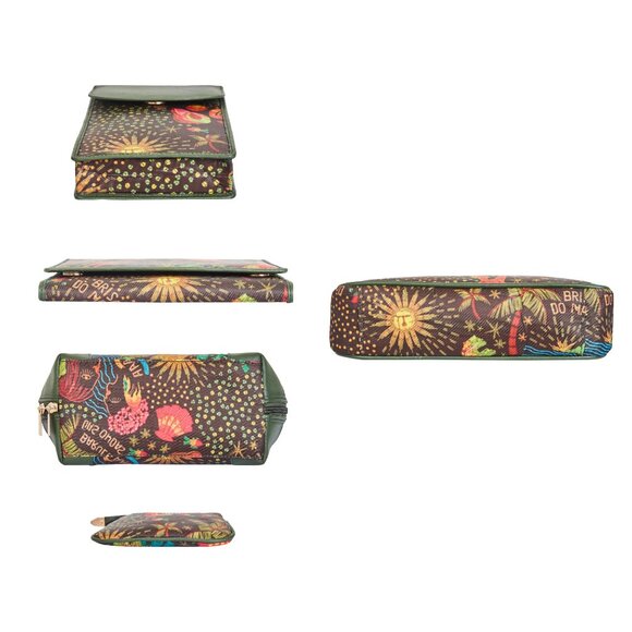 Women’s Fabric Printed 5-Pc Combo–Hobo, Phone Bag, Wallet, Cosmetic & Coin Pouch - Picture 9 of 9